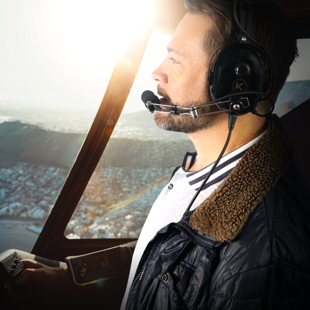 Kore Aviation P1 General Aviation Headset (Mono) with Headset Bag - Dual GA Plugs