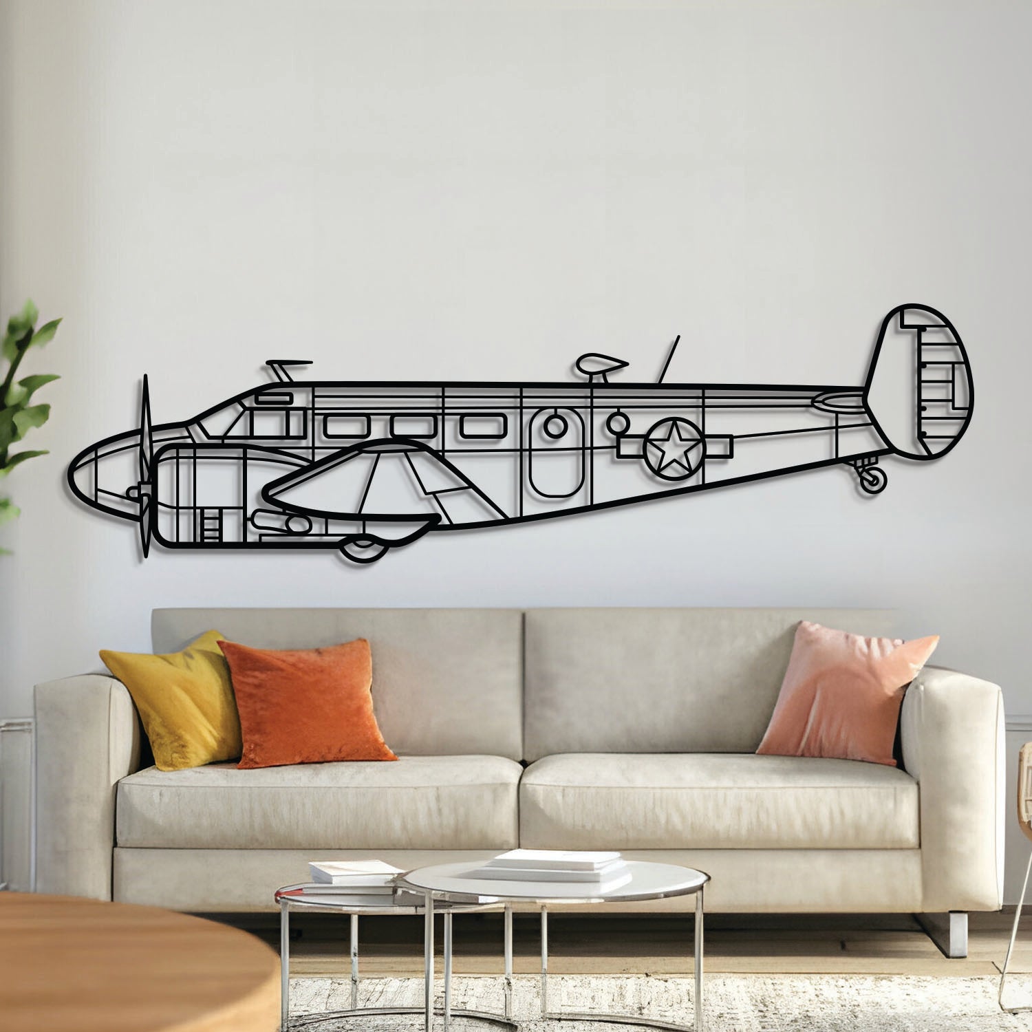 RC-45 Metal Aircraft Wall Art - NCP0340