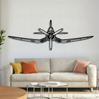 F4U Corsair Front Metal Aircraft Wall Art - NCP0071