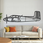 D50 Twin Bonanza Metal Aircraft Wall Art - NCP0322
