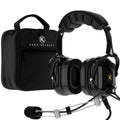 Kore Aviation P1 General Aviation Headset (Mono) with Headset Bag - Dual GA Plugs