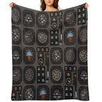 Pilot Flight Instruments Throw Blanket