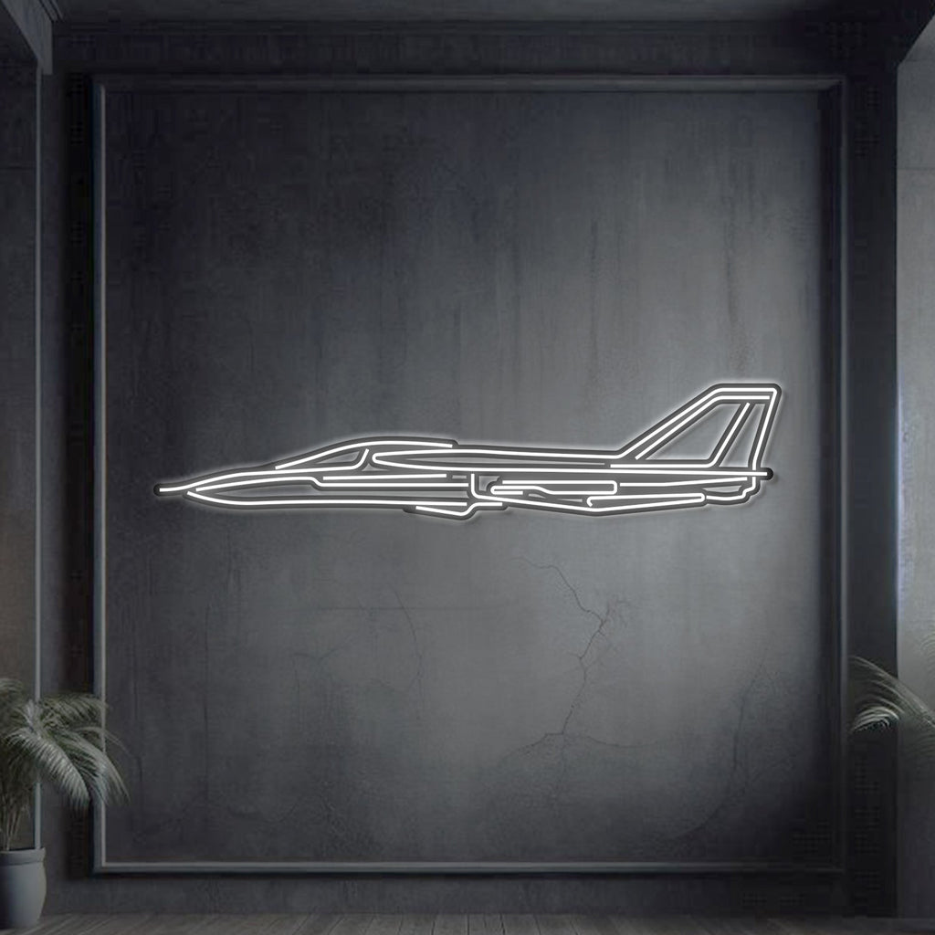 F-111 Aardvark Metal Neon Aircraft Wall Art - NCN0045