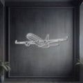 757-200 Angle Metal Neon Aircraft Wall Art - NCN0005