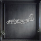 AC-130J Ghostrider Metal Neon Aircraft Wall Art - NCN0011