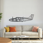 95-B55 Baron Metal Aircraft Wall Art - NCP0151