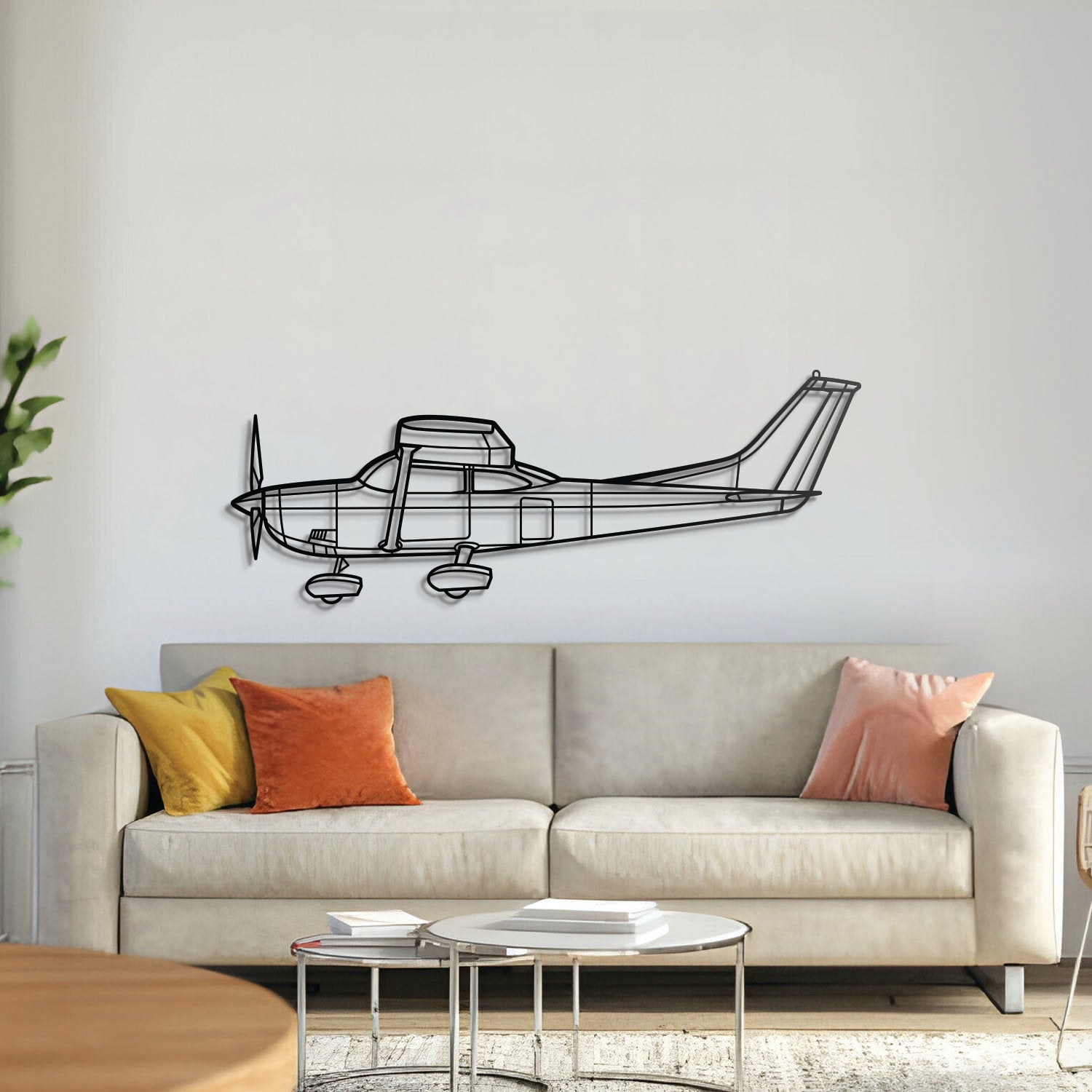 182P Skylane Metal Aircraft Wall Art - NCP0001