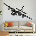 C-130H2 Angle Metal Aircraft Wall Art - NCP0531