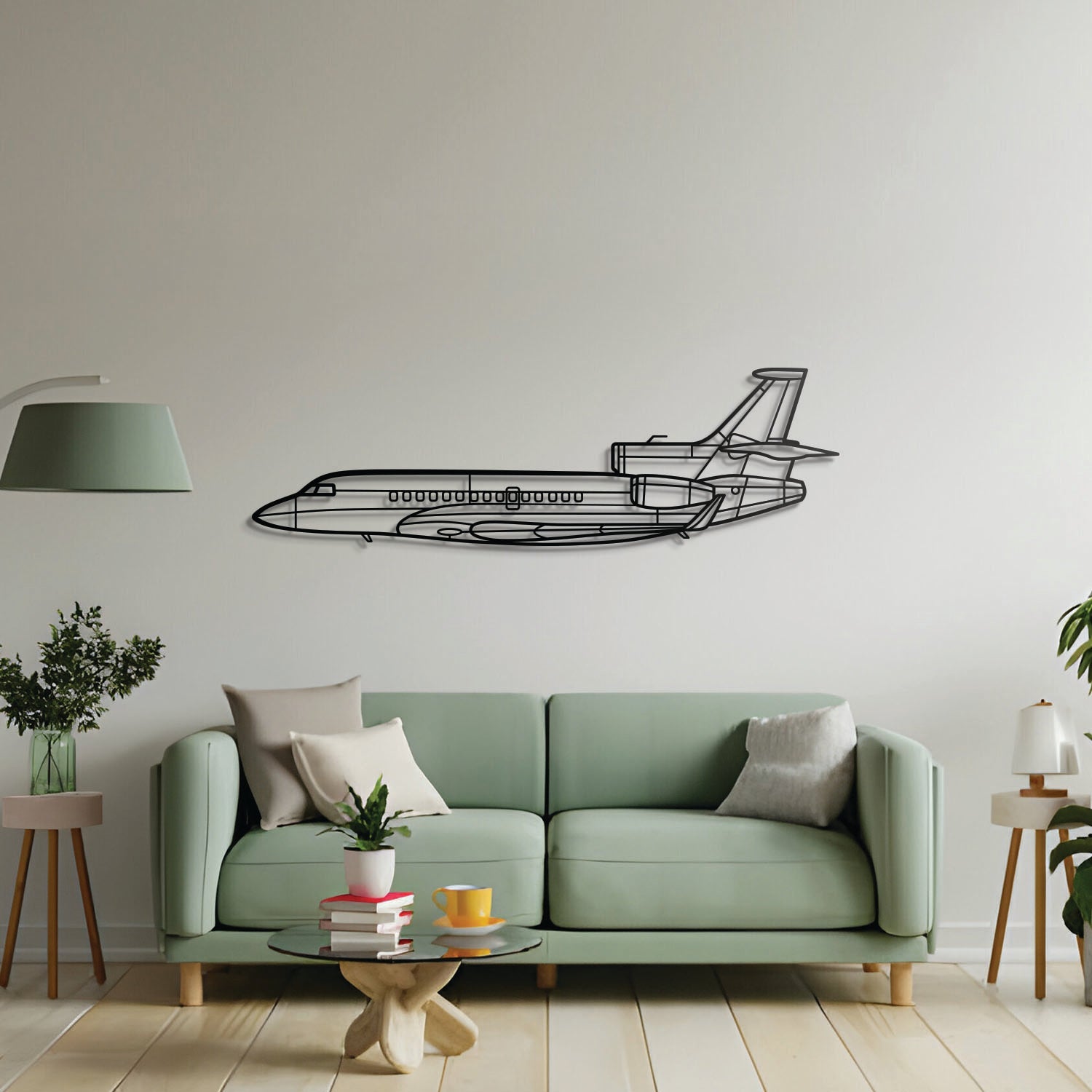 Falcon 7X Metal Aircraft Wall Art - NCP0086