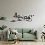 M20J Angle Metal Aircraft Wall Art - NCP0390