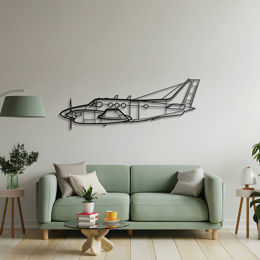King Air C90A Metal Aircraft Wall Art - NCP0287