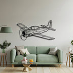 T-28 Trojan Angle Metal Aircraft Wall Art - NCP0141