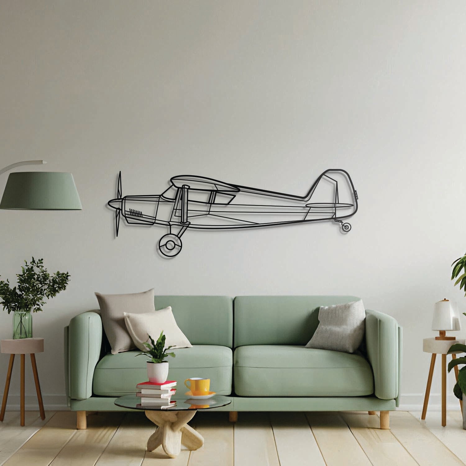 4-Place Metal Aircraft Wall Art - NCP0452