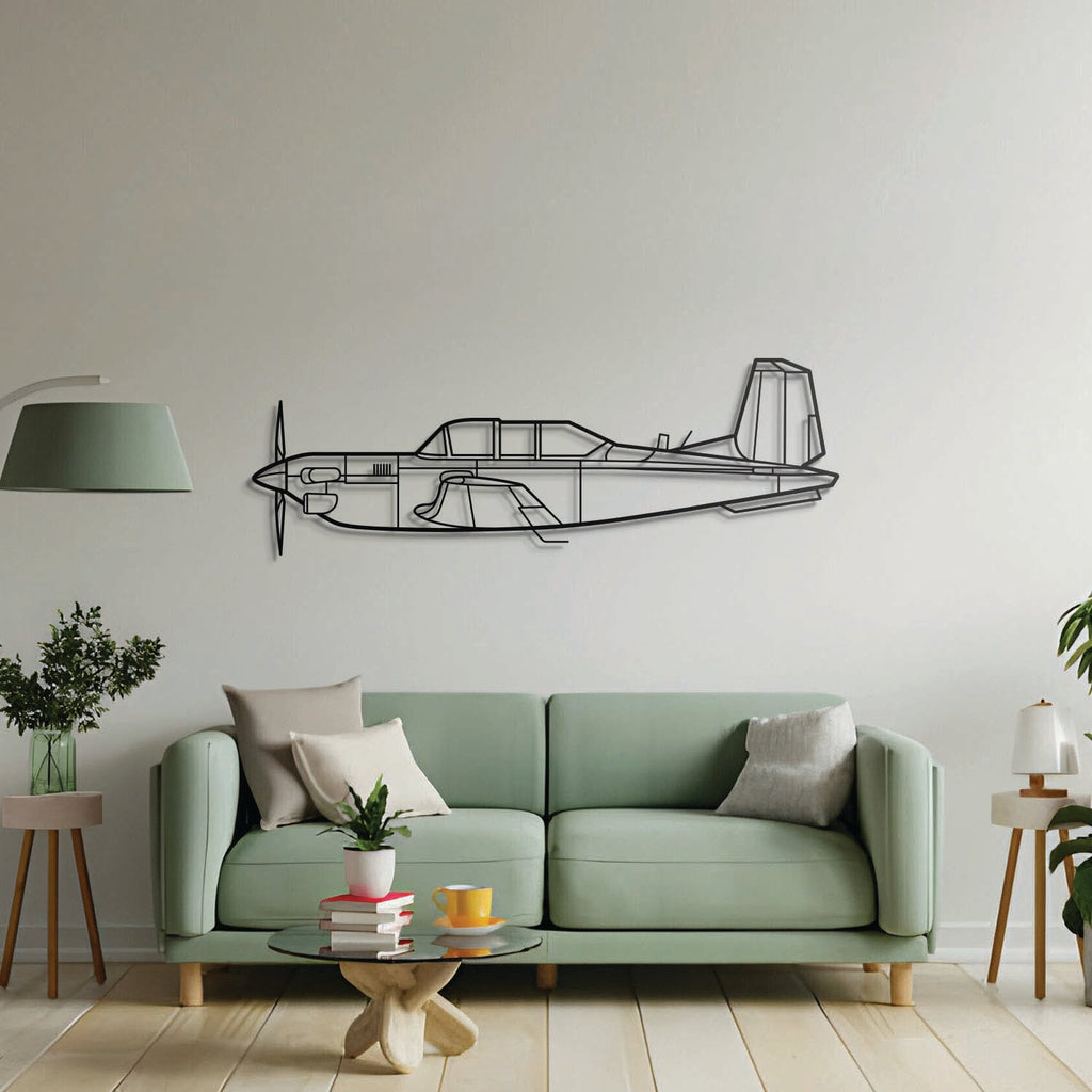 T-34C Turbo Mentor Metal Aircraft Wall Art - NCP0495