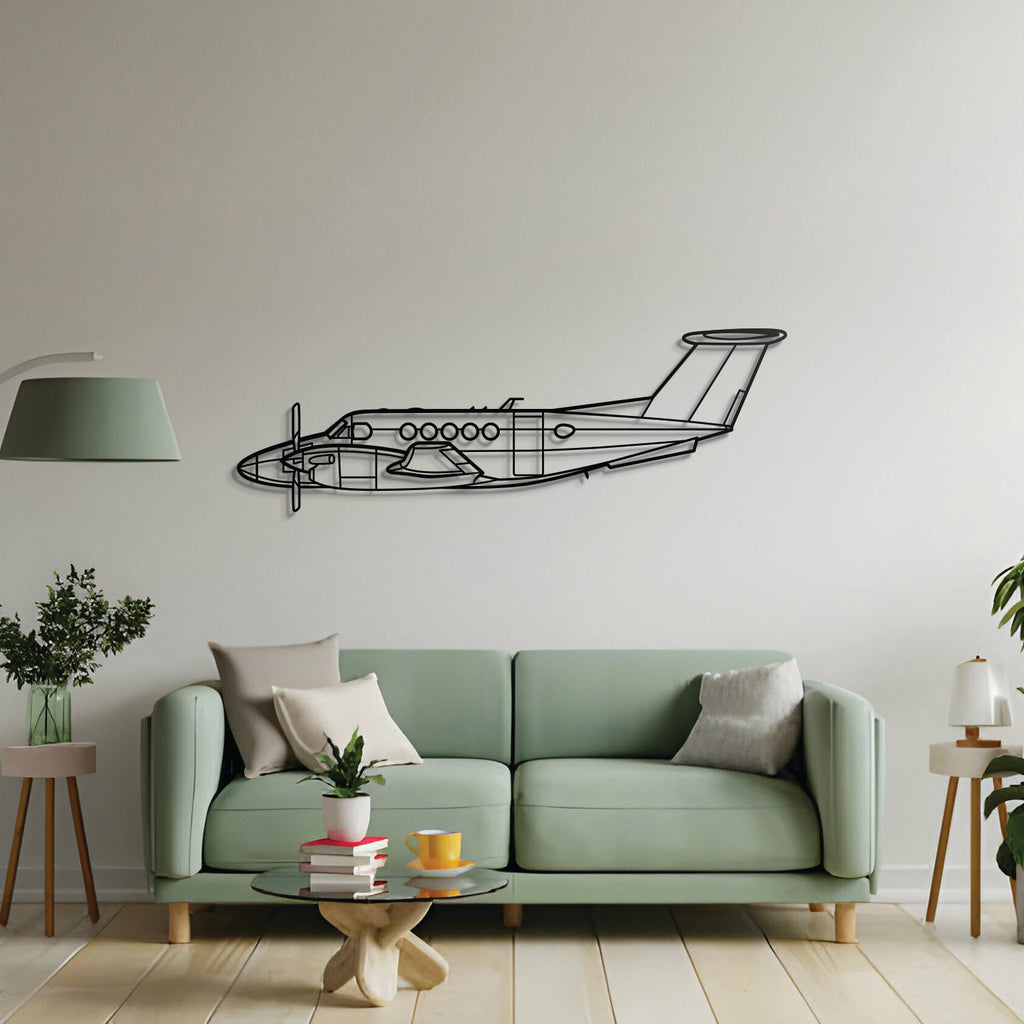 King Air B200 Metal Aircraft Wall Art - NCP0101