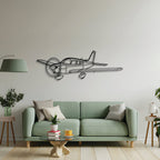 Warrior II Angle Metal Aircraft Wall Art - NCP0401