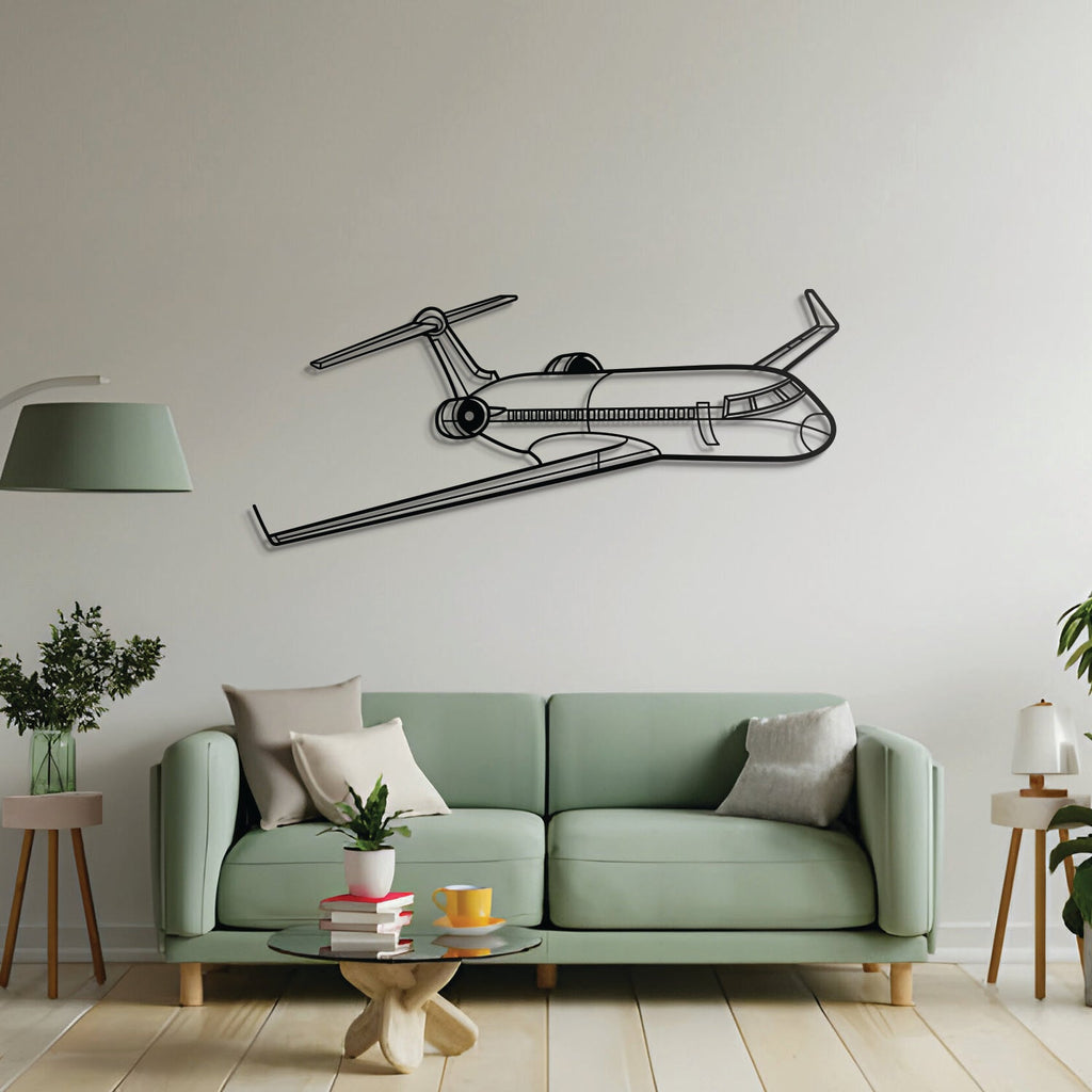 CRJ700 Angle Metal Aircraft Wall Art - NCP0374