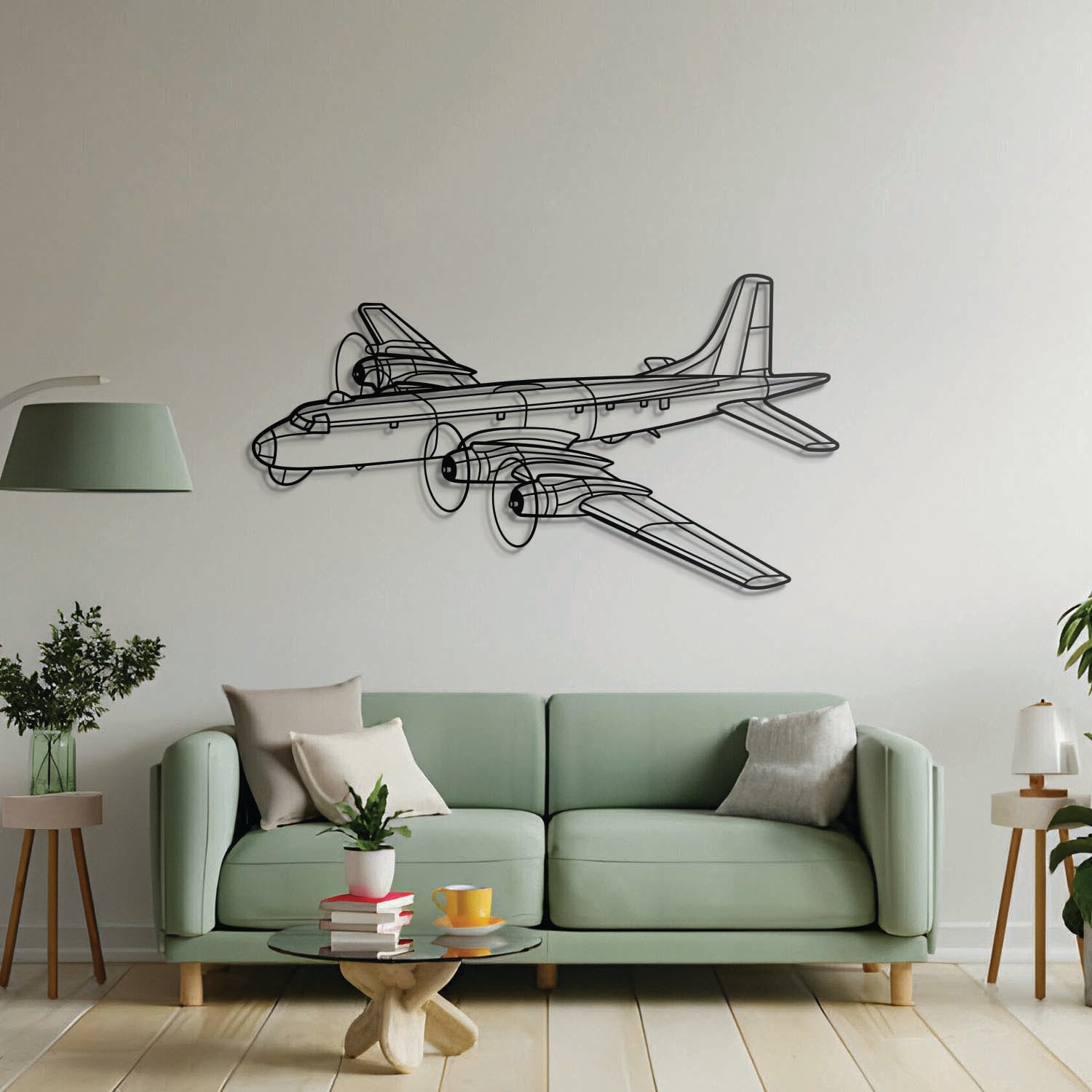 CP-107 Argus Angle Metal Aircraft Wall Art - NCP0417