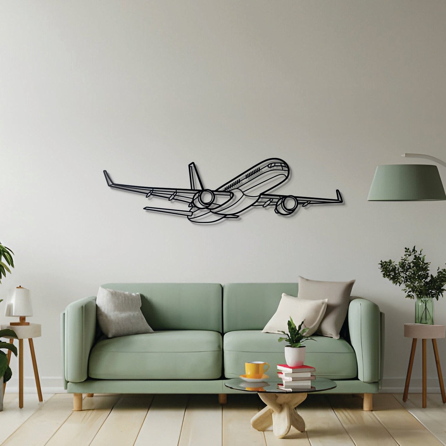 757-200 Angle Metal Aircraft Wall Art - NCP0011
