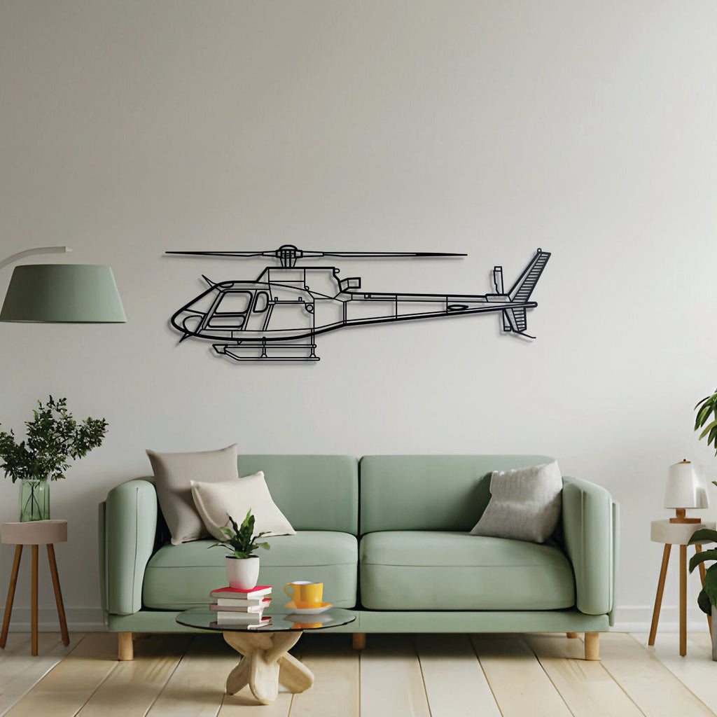 AS 350 B3 Metal Aircraft Wall Art - NCP0028