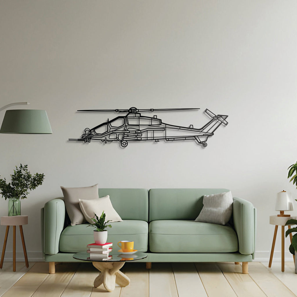 A129D Mangusta Metal Aircraft Wall Art - NCP0310