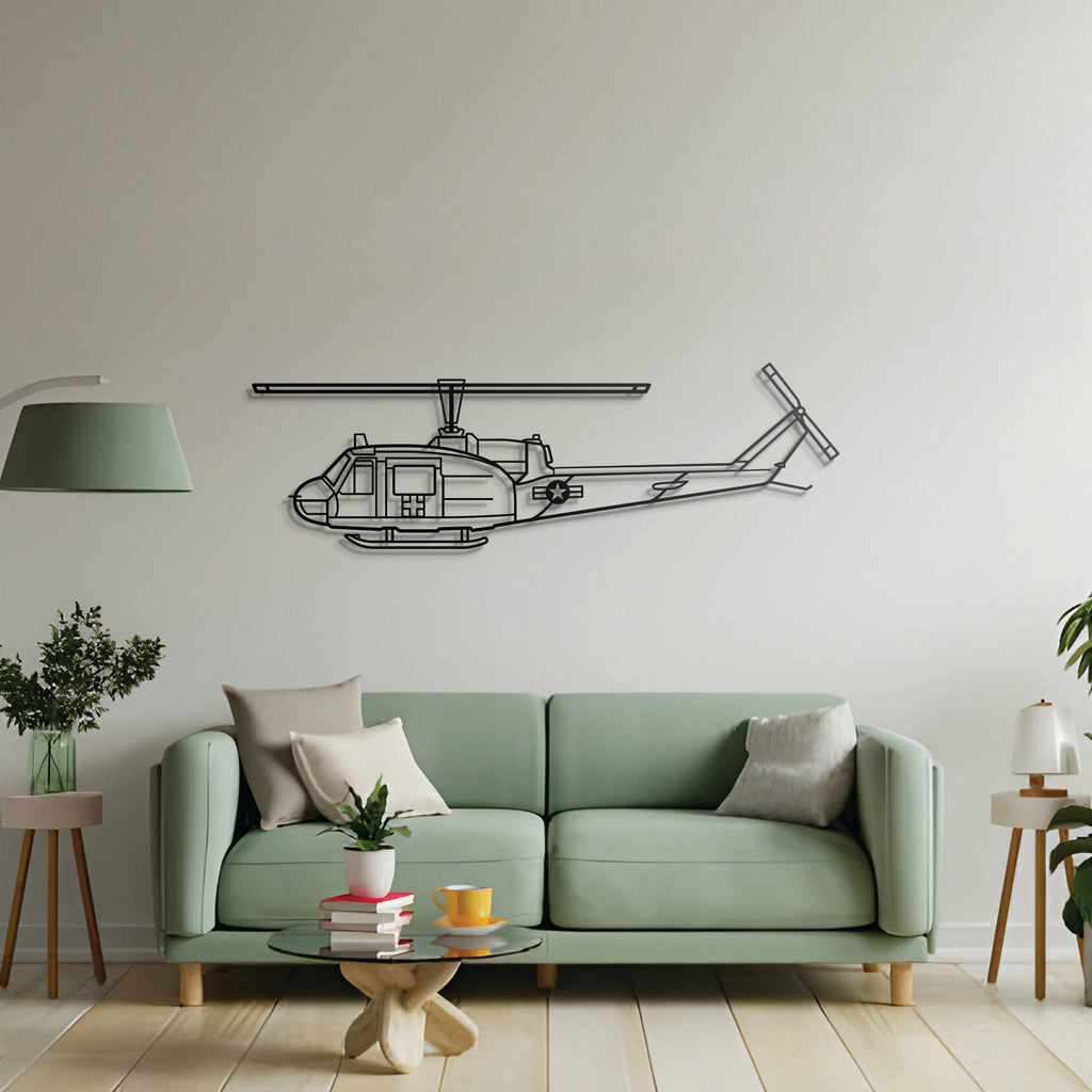 UH-1-MED Huey Metal Aircraft Wall Art - NCP0145