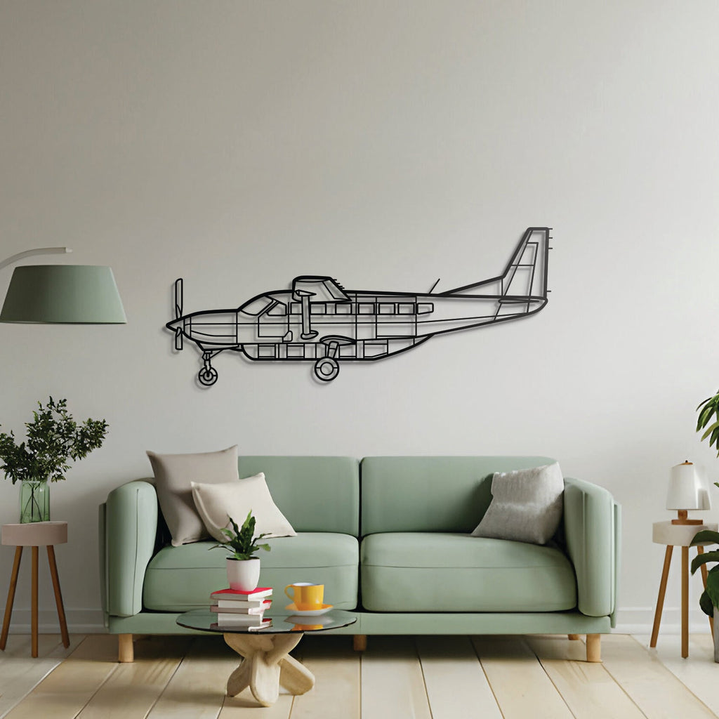 208 Caravan Metal Aircraft Wall Art - NCP0002