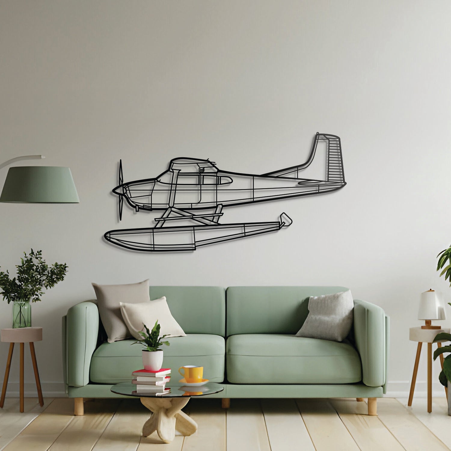 A185F Float Metal Aircraft Wall Art - NCP0016