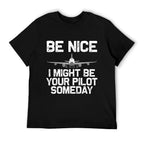 Funny Pilot Art For Men Women Kids Aviation Airplane Pilot T-Shirt