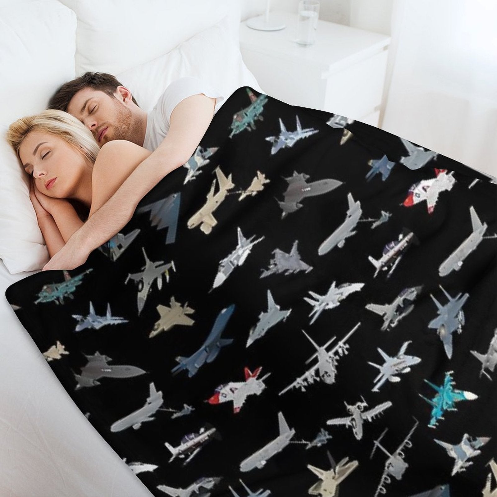 Modern Military Airplanes Throw Blanket