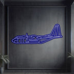 AC-130J Ghostrider Metal Neon Aircraft Wall Art - NCN0011