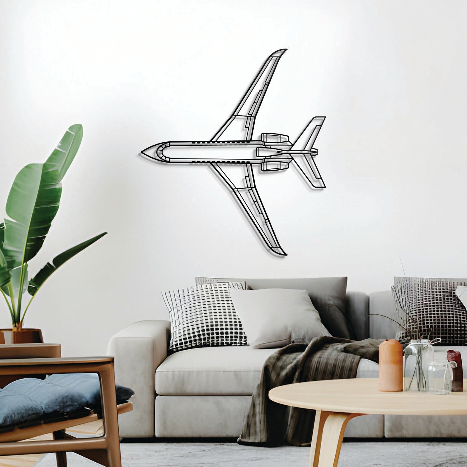 Falcon 900EX Top Metal Aircraft Wall Art - NCP0379