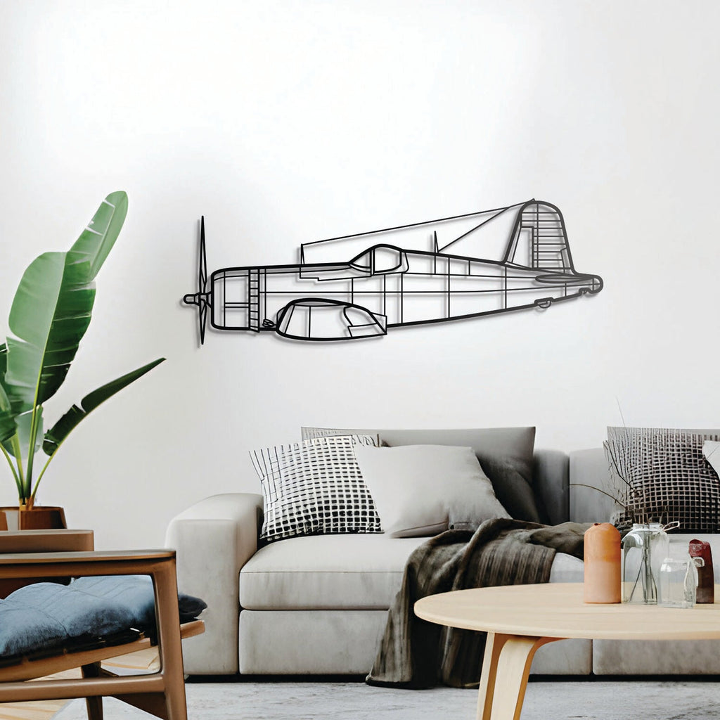 F4U-1A Corsair Metal Aircraft Wall Art - NCP0276