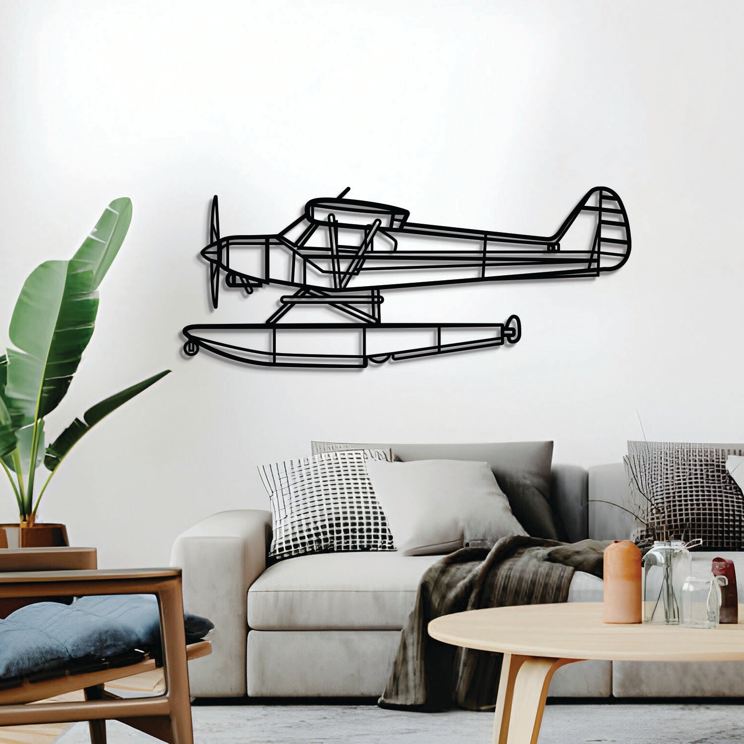 PA-18-150 Super Cub Metal Aircraft Wall Art - NCP0595