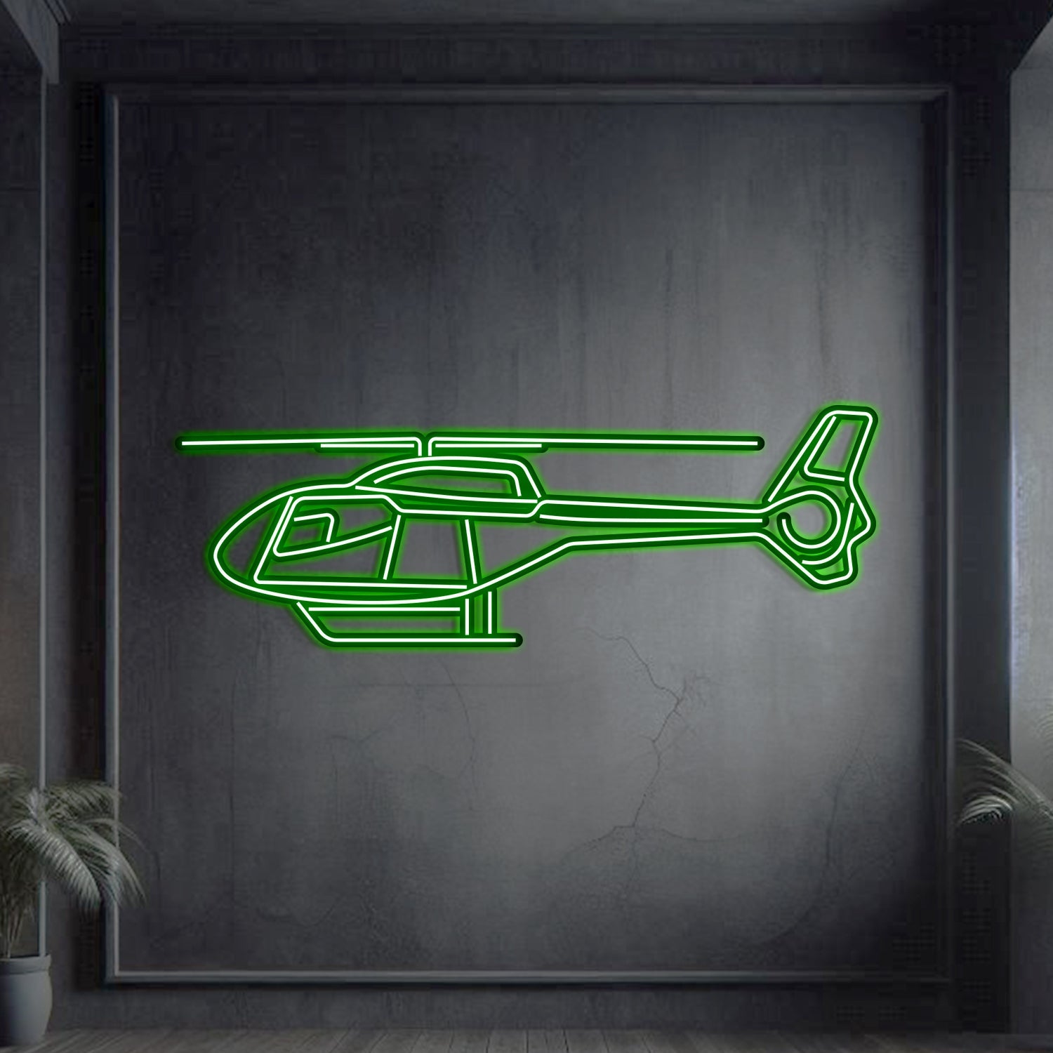 EC120 Metal Neon Aircraft Wall Art - NCN0029