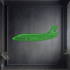 Falcon 2000 Metal Neon Aircraft Wall Art - NCN0046