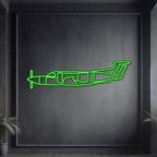 PC-12 Metal Neon Aircraft Wall Art - NCN0058