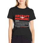 Aircraft Mechanic Definition Airplane Technician Men Women T-Shirt