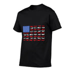Pilot Airplane American Flag Plane Aviation T-Shirt