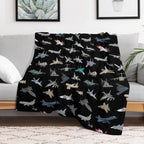 Modern Military Airplanes Throw Blanket