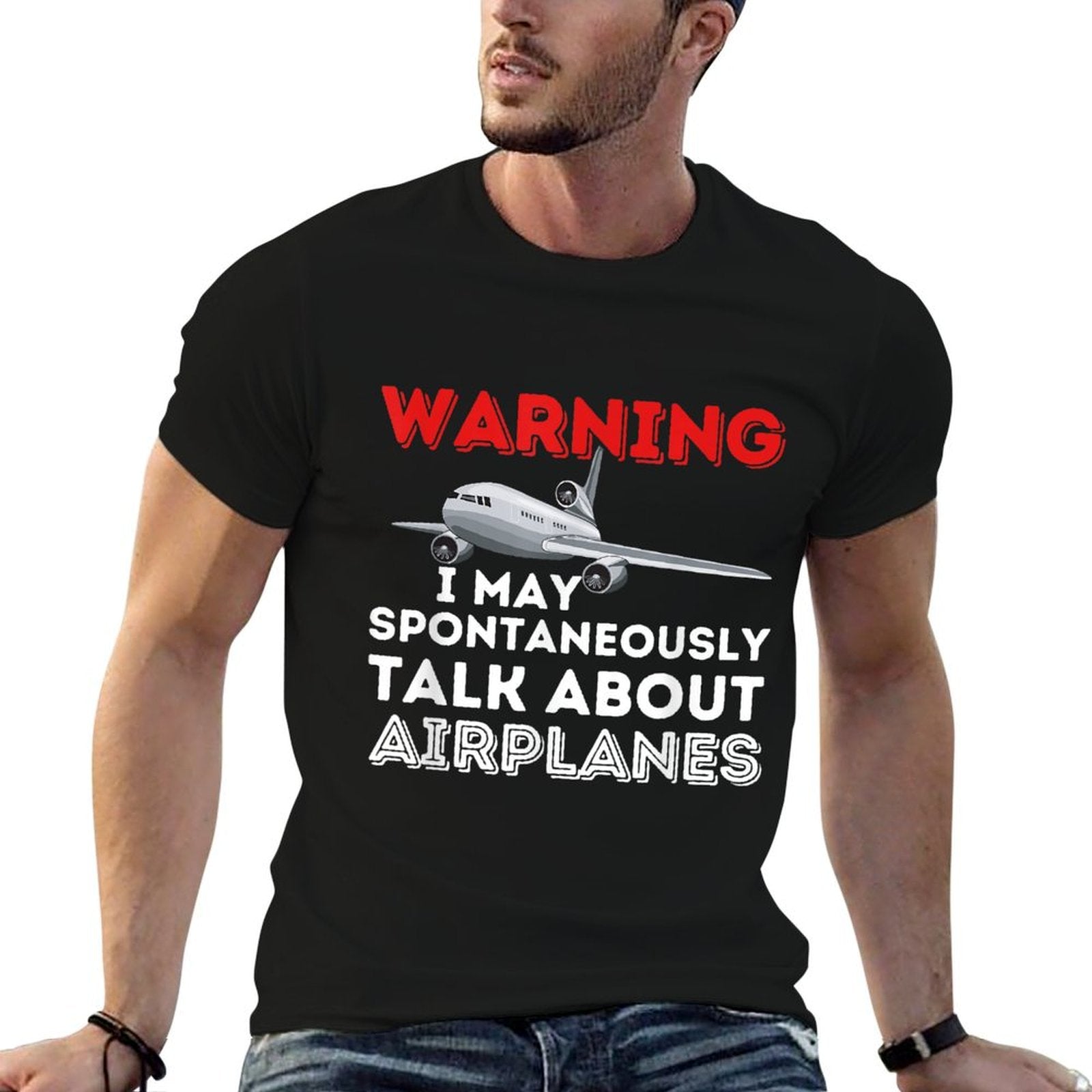 I May Talk About Airplanes - Funny Pilot & Aviation Airplane T-Shirt