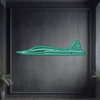 T-38 Talon Metal Neon Aircraft Wall Art - NCN0065