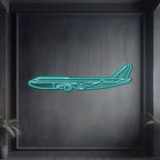 747-800 Metal Neon Aircraft Wall Art - NCN0004