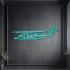 CH-53E Super Stallion Metal Neon Aircraft Wall Art - NCN0022