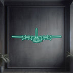 AC-130U Front Metal Neon Aircraft Wall Art - NCN0012