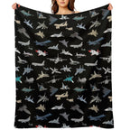 Modern Military Airplanes Throw Blanket