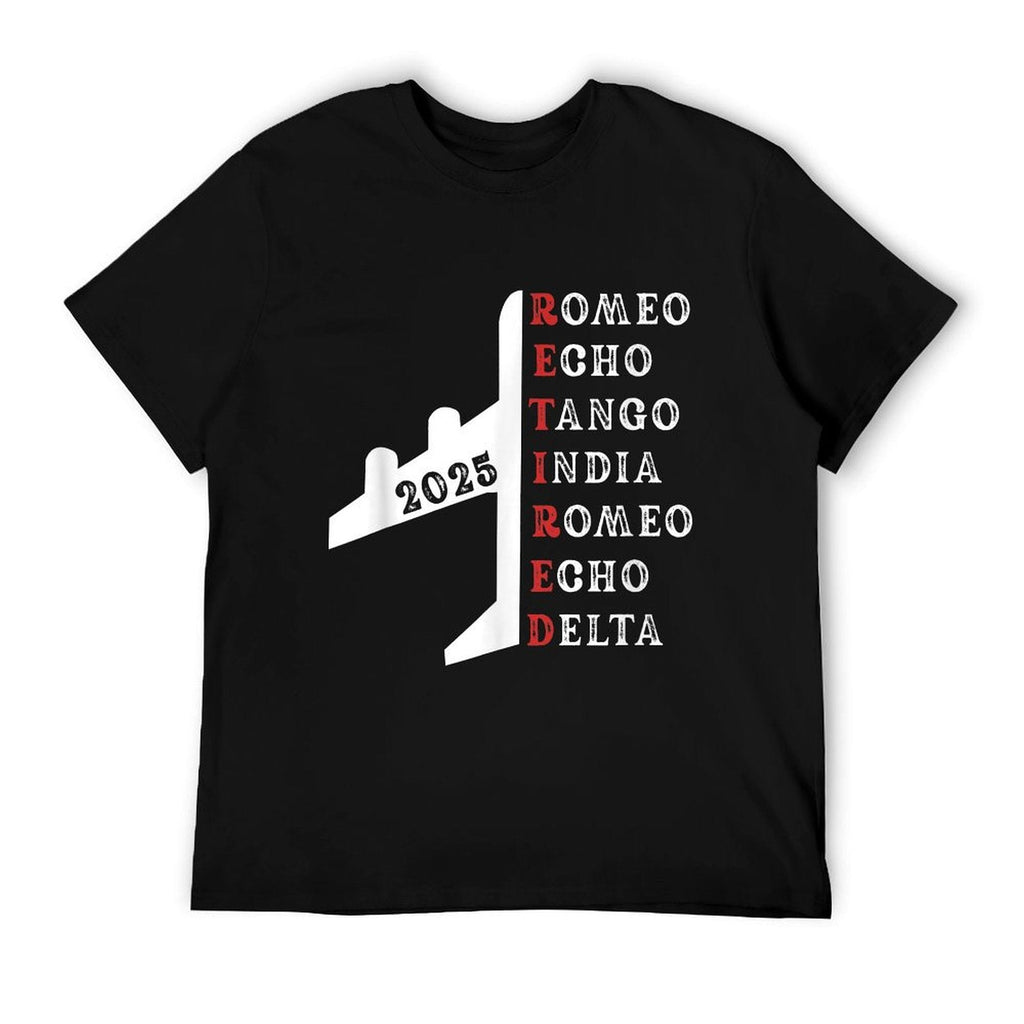 Retired Pilot 2025 Phonetic Alphabet Retirement Gift Unisex T-Shirt