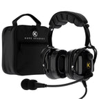 Kore Aviation KA-1 General Aviation Headset (Mono & Stereo) with Headset Bag - Dual GA Plugs