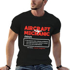 Aircraft Mechanic Definition Airplane Technician Men Women T-Shirt