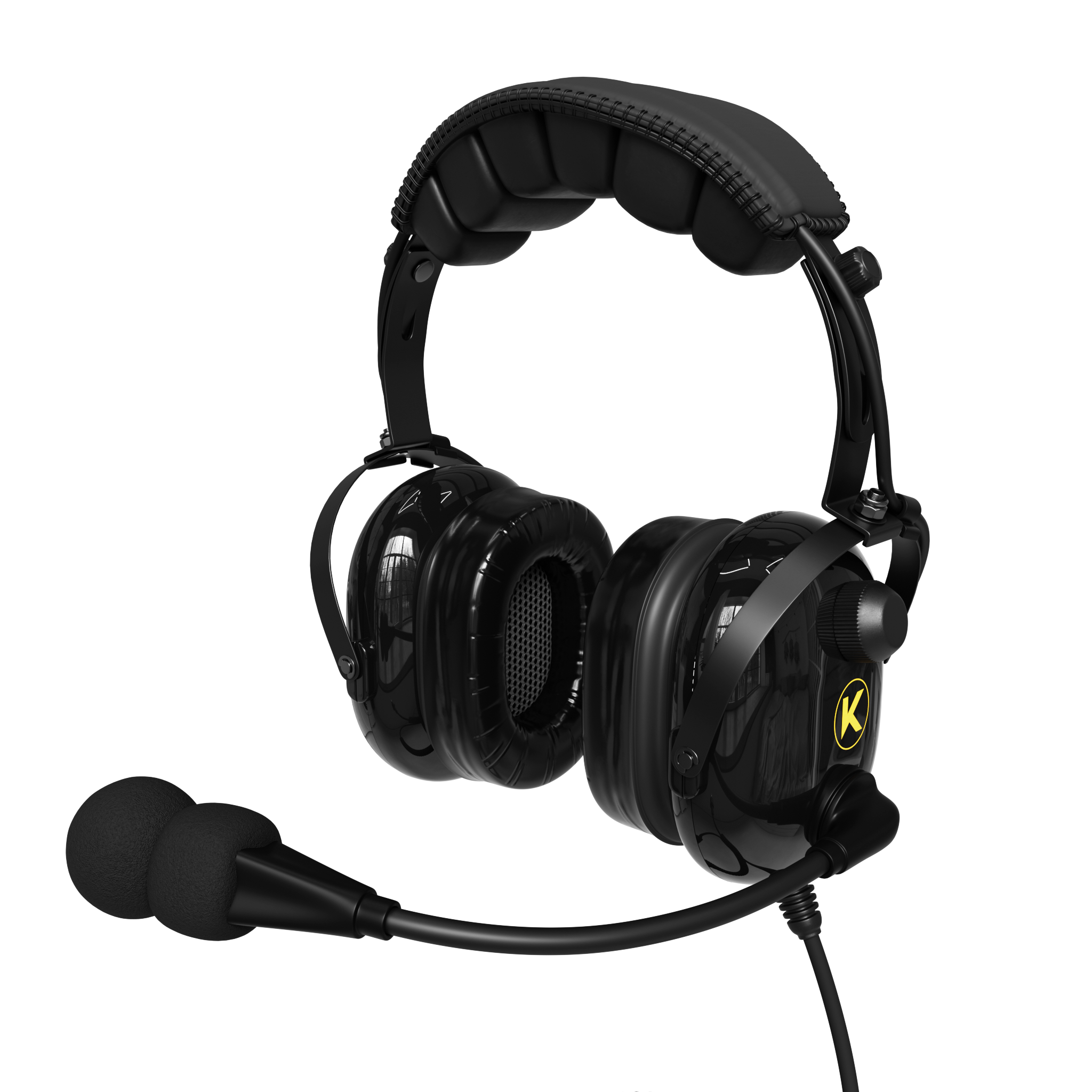 Kore Aviation H1 Helicopter Pilot Headset (Mono) with Headset Bag - U-174 Plugs